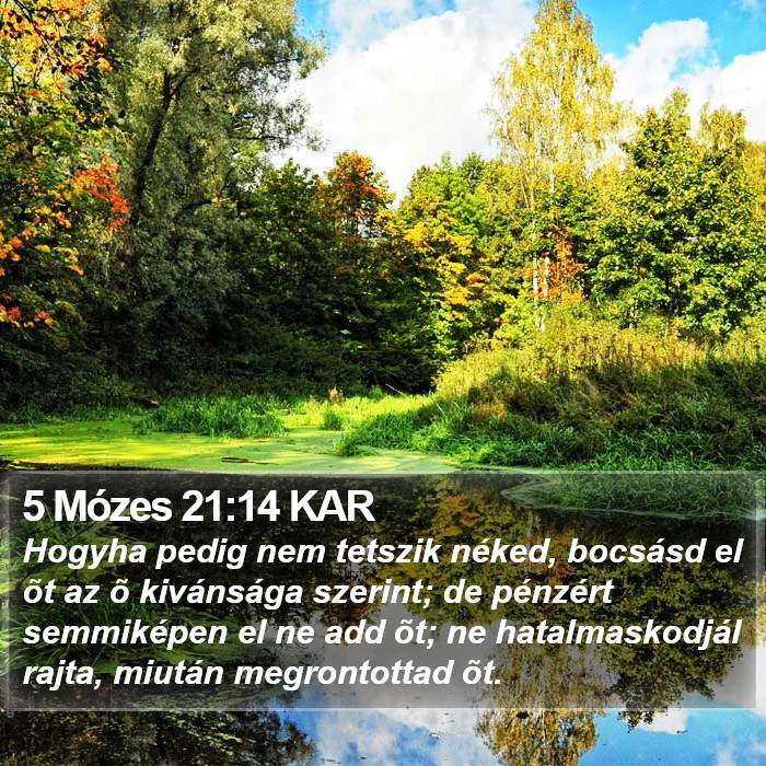 5 Mózes 21:14 KAR Bible Study