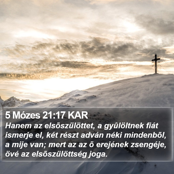 5 Mózes 21:17 KAR Bible Study