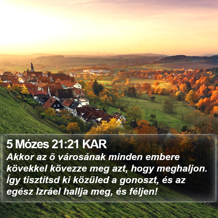 5 Mózes 21:21 KAR Bible Study