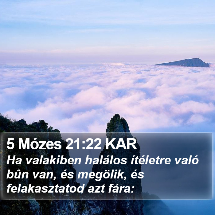 5 Mózes 21:22 KAR Bible Study