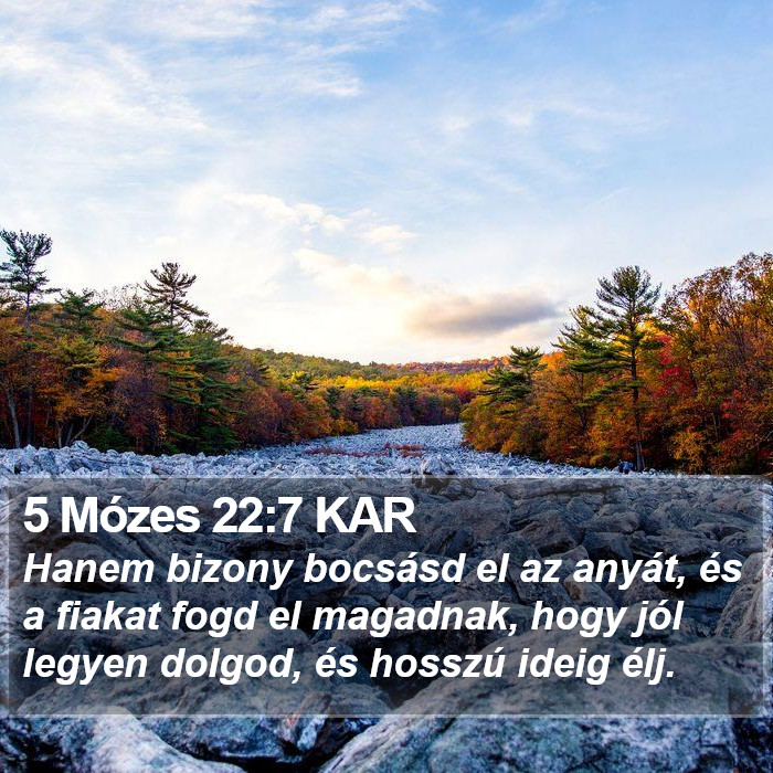 5 Mózes 22:7 KAR Bible Study