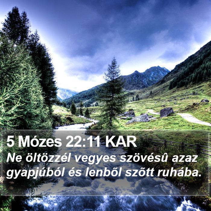 5 Mózes 22:11 KAR Bible Study