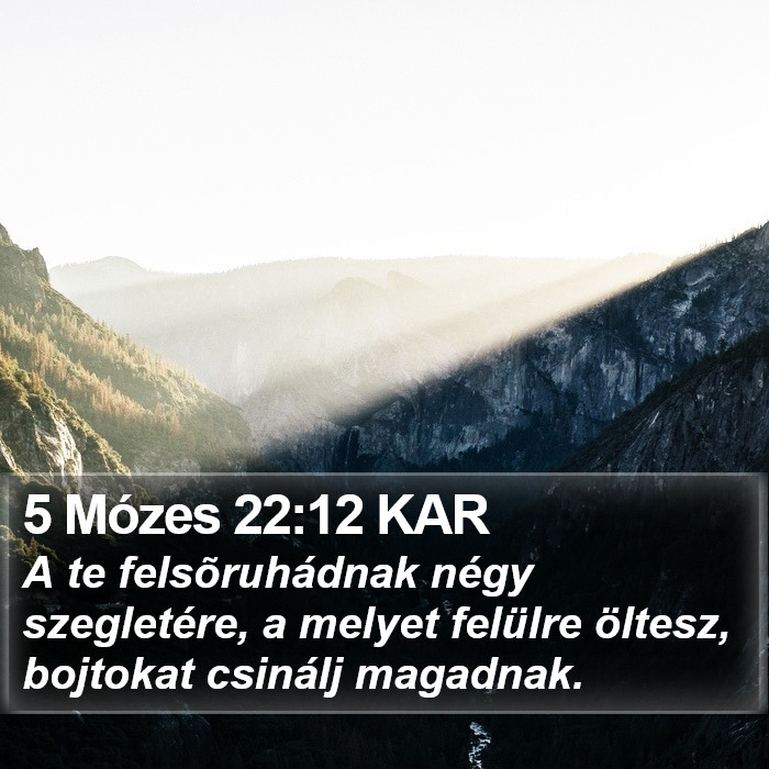 5 Mózes 22:12 KAR Bible Study