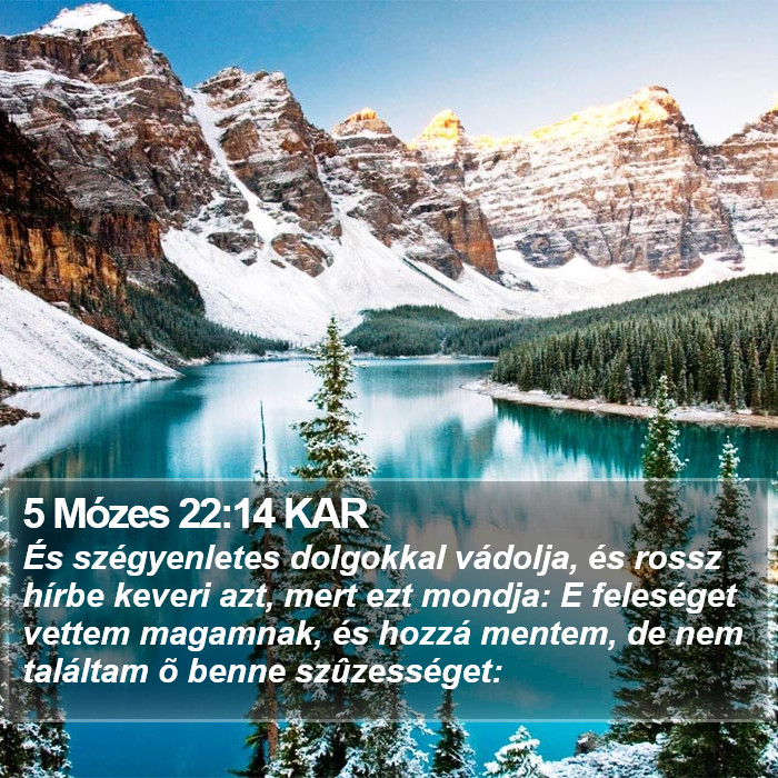 5 Mózes 22:14 KAR Bible Study