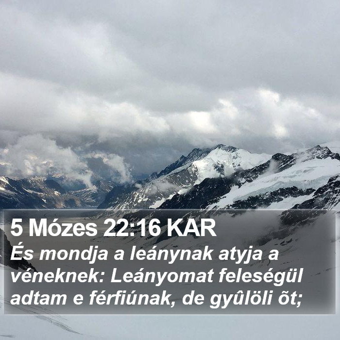 5 Mózes 22:16 KAR Bible Study