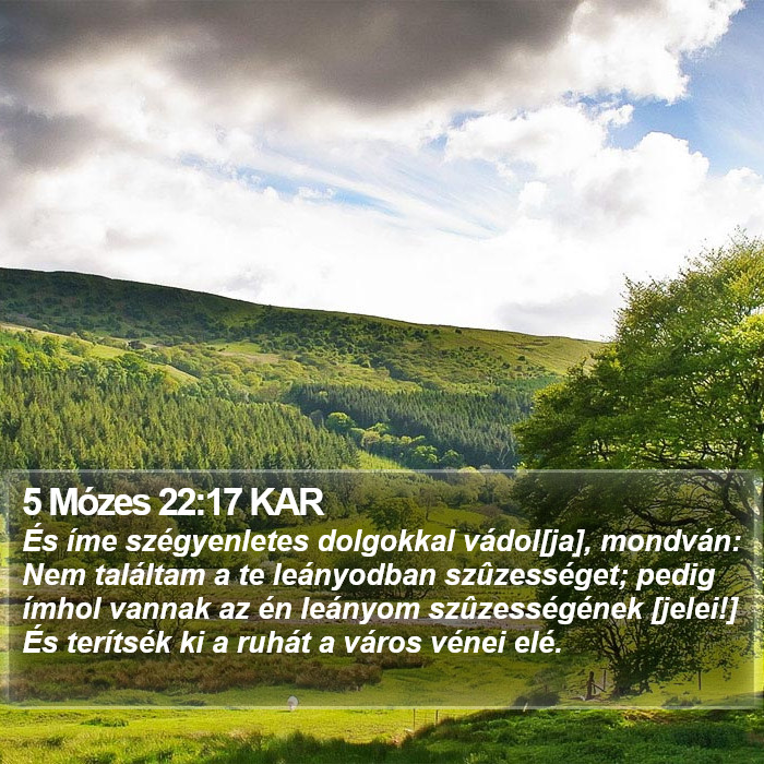 5 Mózes 22:17 KAR Bible Study