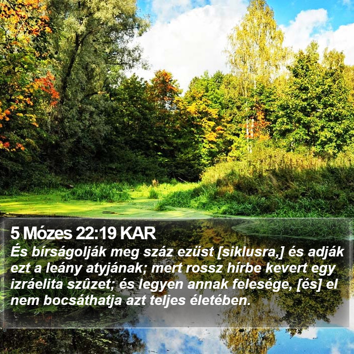 5 Mózes 22:19 KAR Bible Study