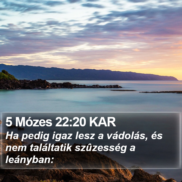 5 Mózes 22:20 KAR Bible Study