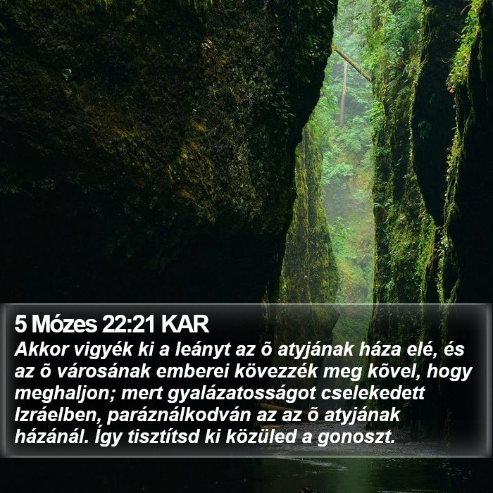 5 Mózes 22:21 KAR Bible Study