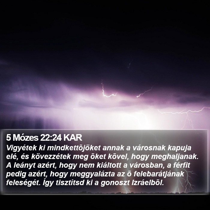 5 Mózes 22:24 KAR Bible Study