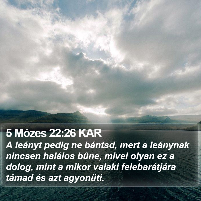 5 Mózes 22:26 KAR Bible Study