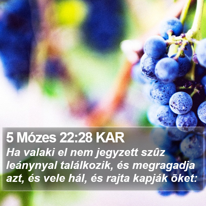 5 Mózes 22:28 KAR Bible Study