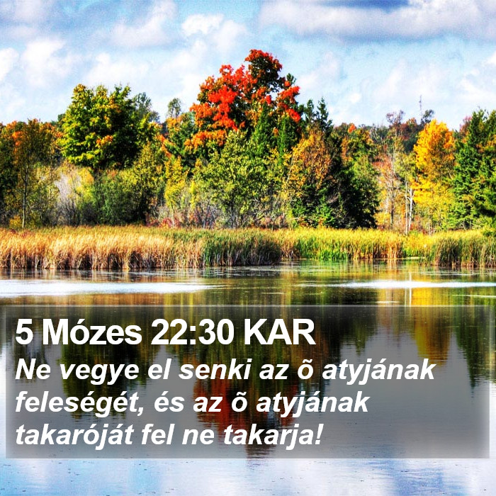 5 Mózes 22:30 KAR Bible Study