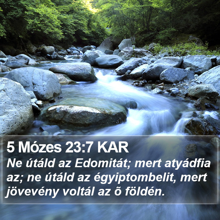 5 Mózes 23:7 KAR Bible Study