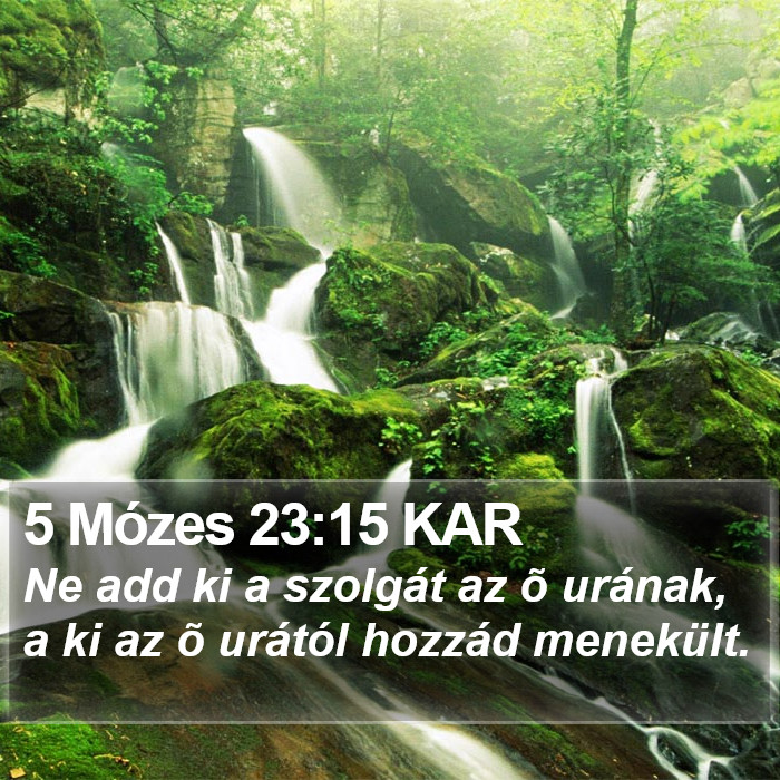 5 Mózes 23:15 KAR Bible Study