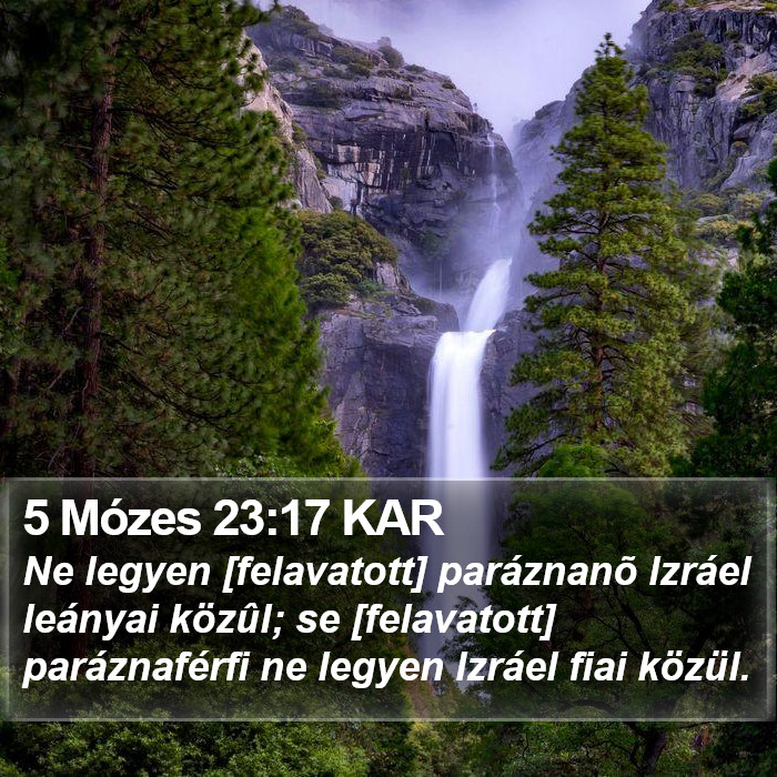 5 Mózes 23:17 KAR Bible Study