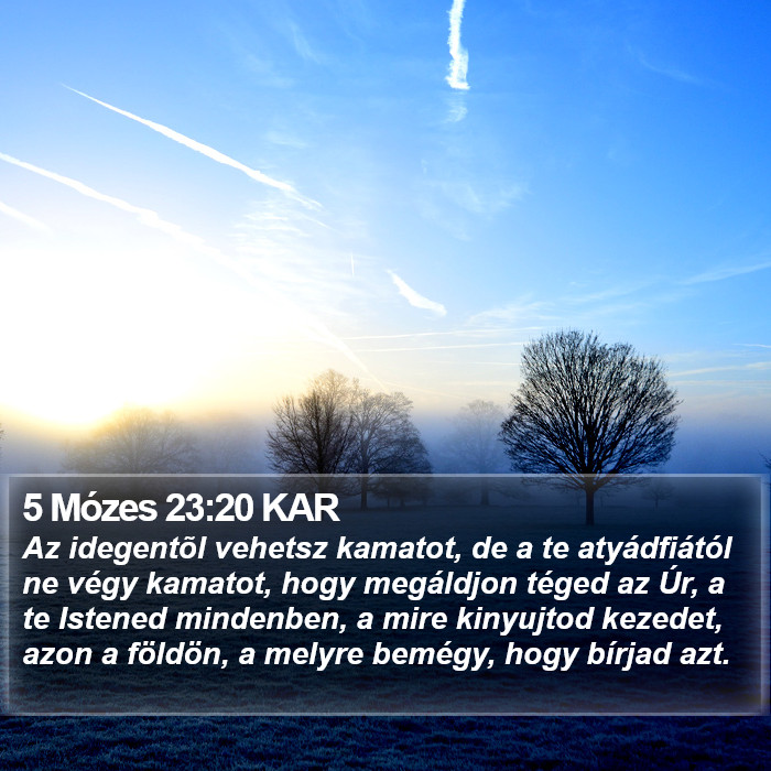 5 Mózes 23:20 KAR Bible Study