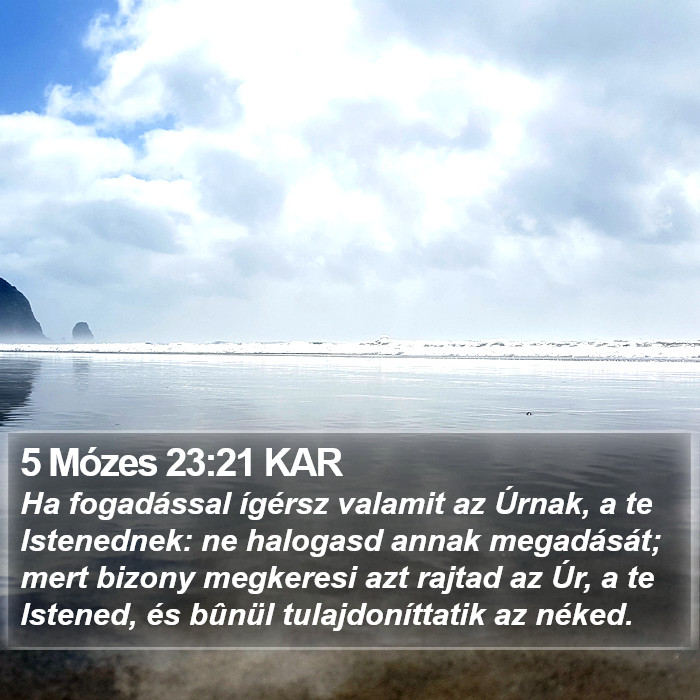 5 Mózes 23:21 KAR Bible Study