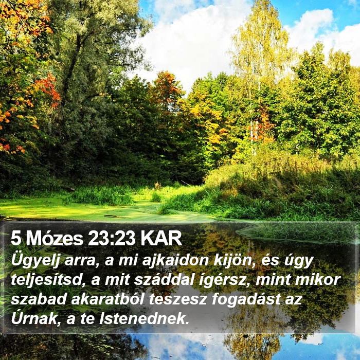 5 Mózes 23:23 KAR Bible Study