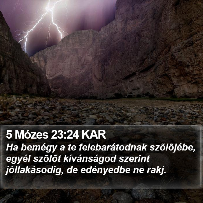 5 Mózes 23:24 KAR Bible Study