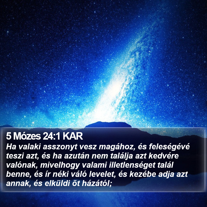 5 Mózes 24:1 KAR Bible Study