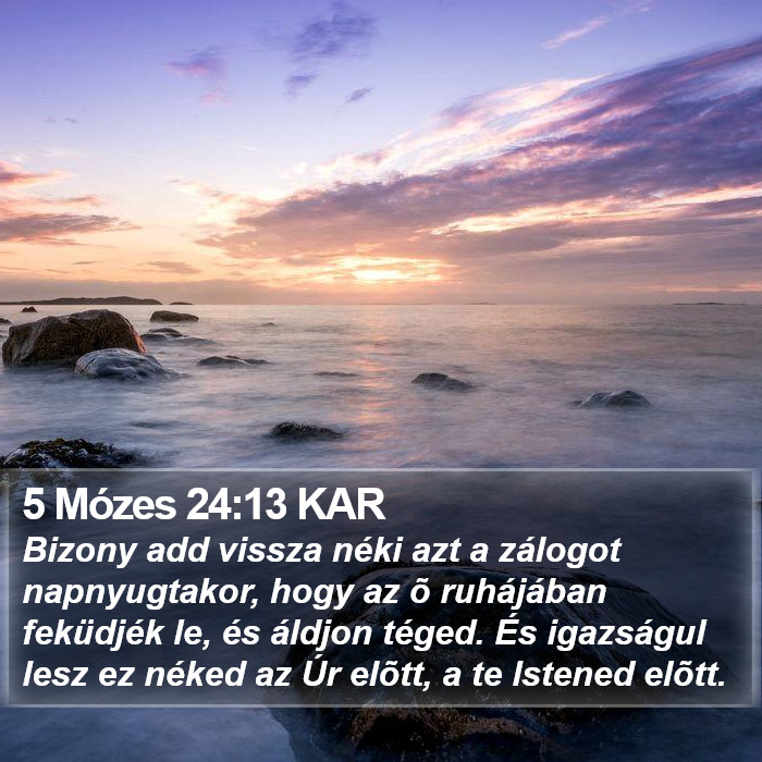 5 Mózes 24:13 KAR Bible Study