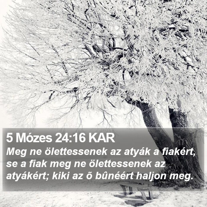 5 Mózes 24:16 KAR Bible Study