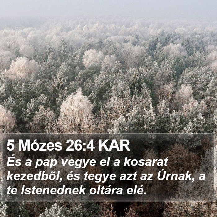 5 Mózes 26:4 KAR Bible Study