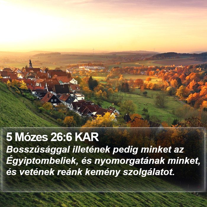 5 Mózes 26:6 KAR Bible Study