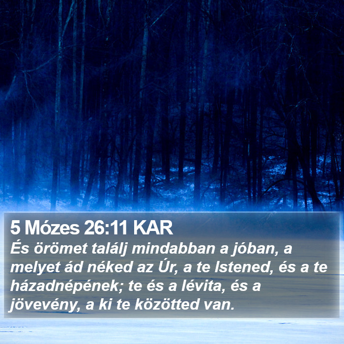 5 Mózes 26:11 KAR Bible Study