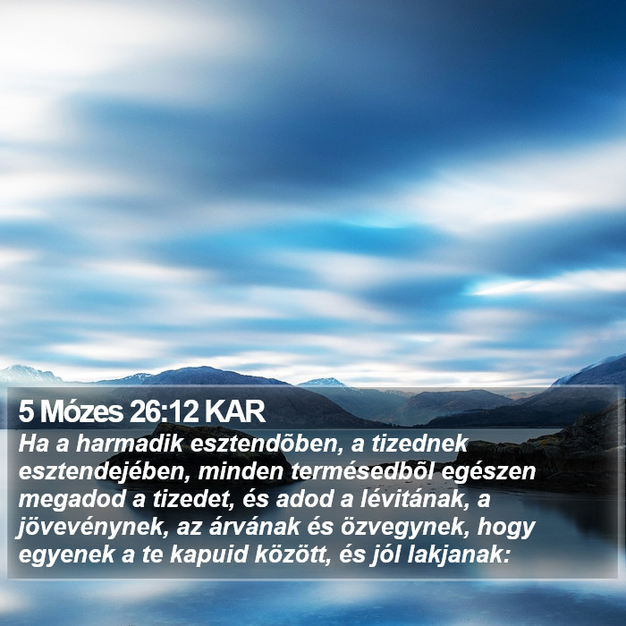 5 Mózes 26:12 KAR Bible Study