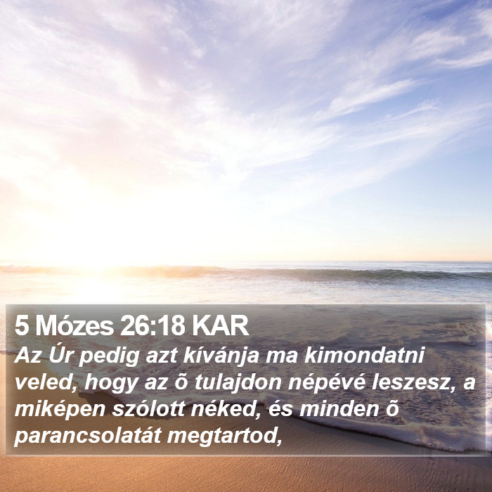 5 Mózes 26:18 KAR Bible Study