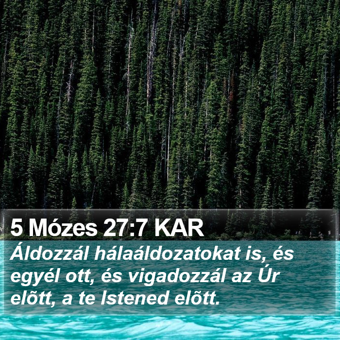 5 Mózes 27:7 KAR Bible Study