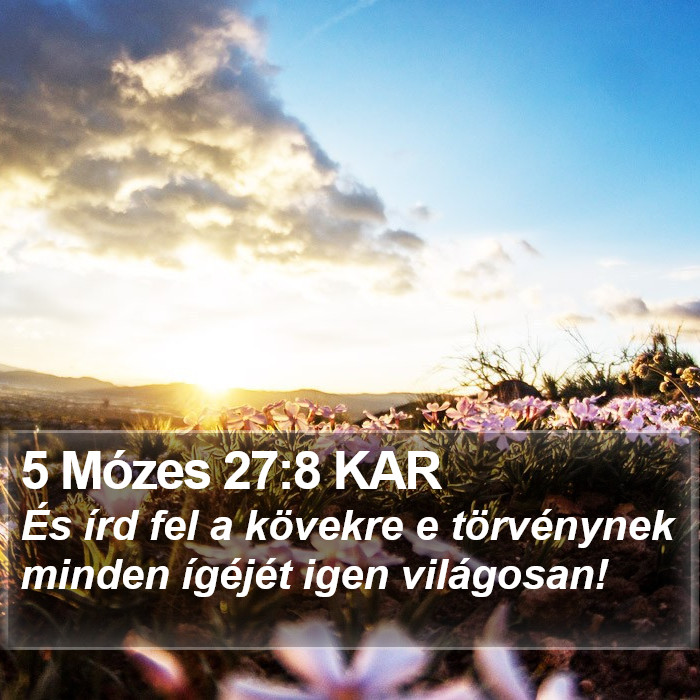 5 Mózes 27:8 KAR Bible Study