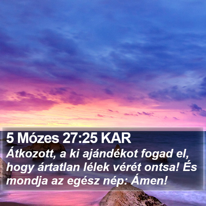 5 Mózes 27:25 KAR Bible Study