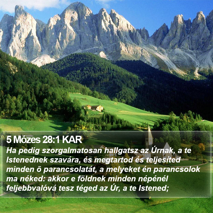 5 Mózes 28:1 KAR Bible Study