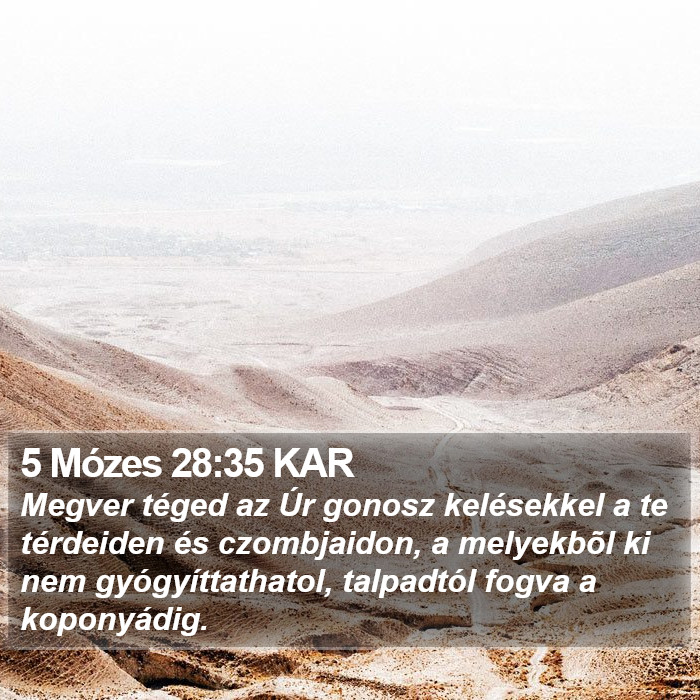 5 Mózes 28:35 KAR Bible Study