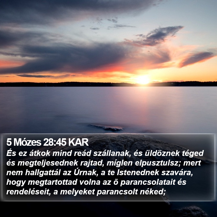 5 Mózes 28:45 KAR Bible Study