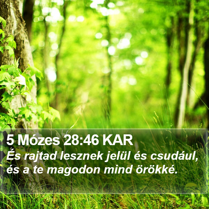 5 Mózes 28:46 KAR Bible Study