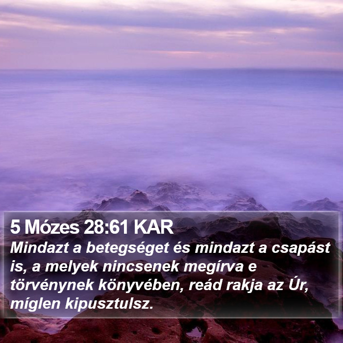 5 Mózes 28:61 KAR Bible Study