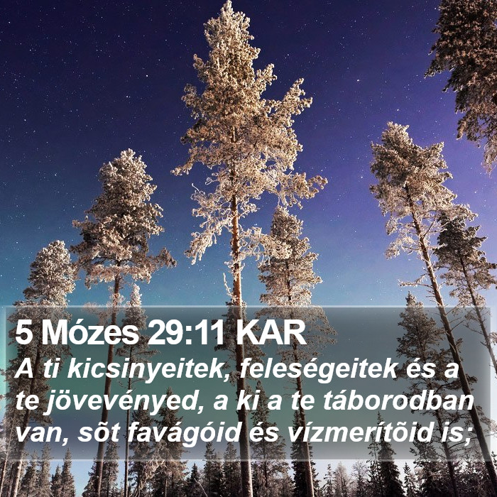 5 Mózes 29:11 KAR Bible Study