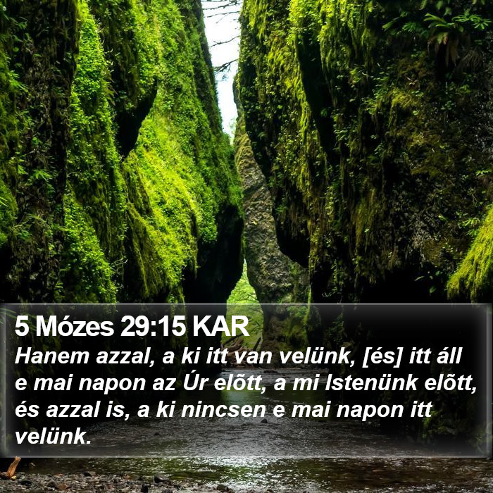 5 Mózes 29:15 KAR Bible Study