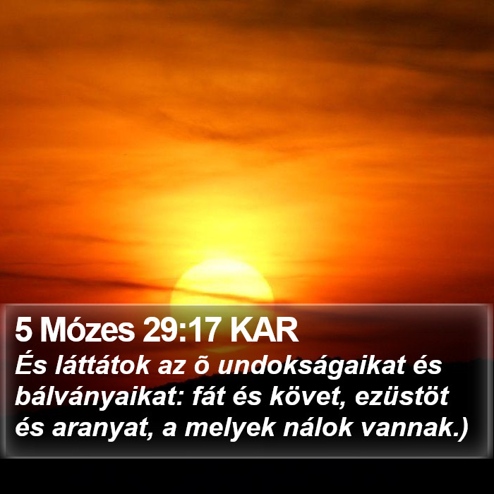 5 Mózes 29:17 KAR Bible Study