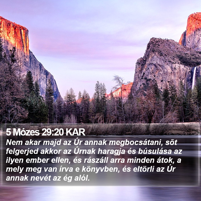 5 Mózes 29:20 KAR Bible Study