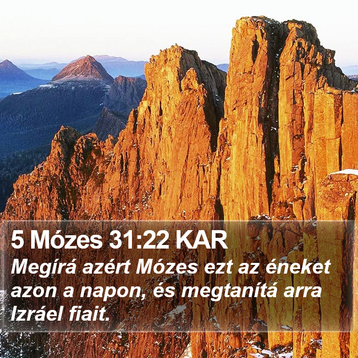 5 Mózes 31:22 KAR Bible Study