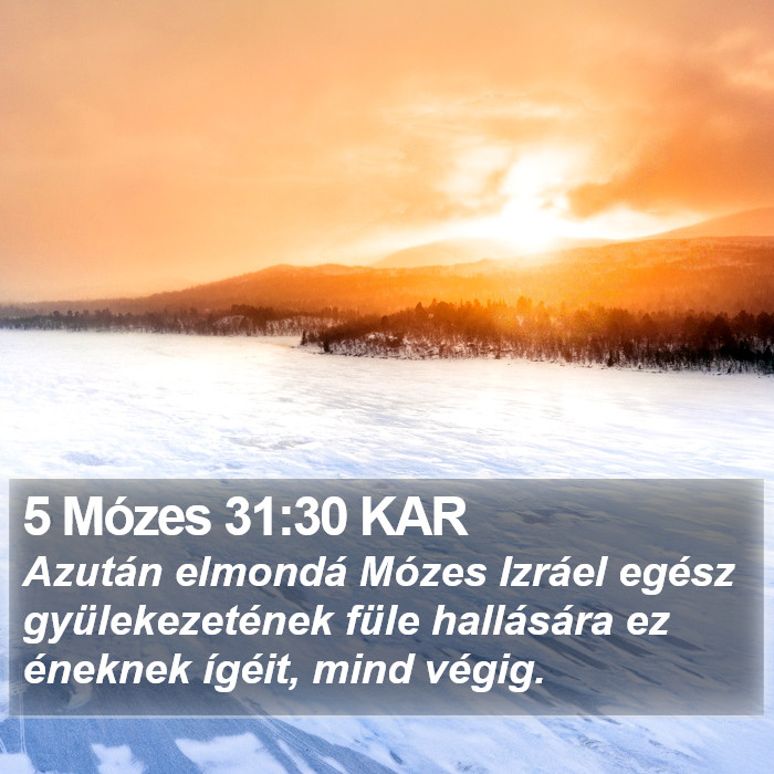 5 Mózes 31:30 KAR Bible Study