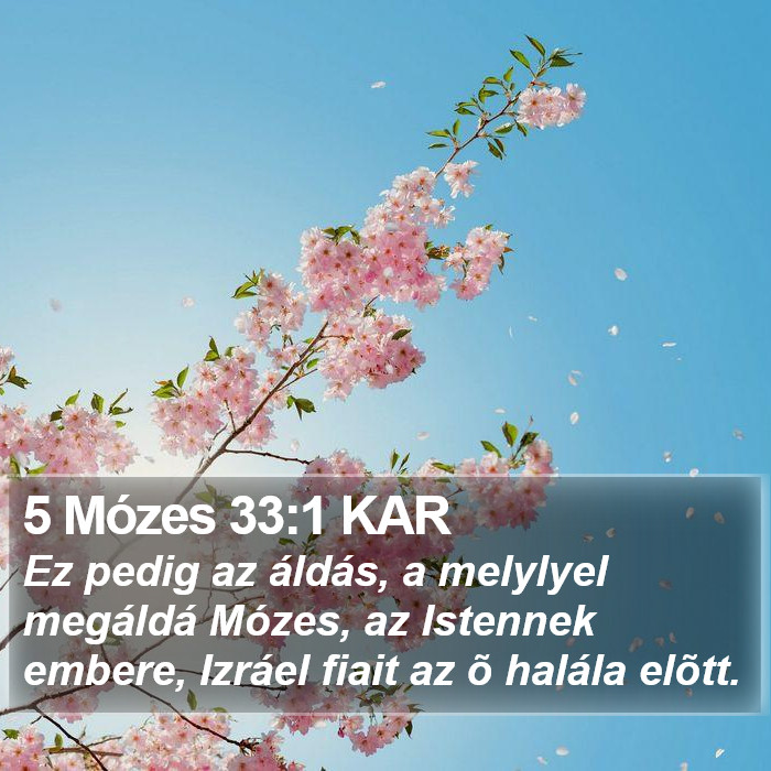 5 Mózes 33:1 KAR Bible Study