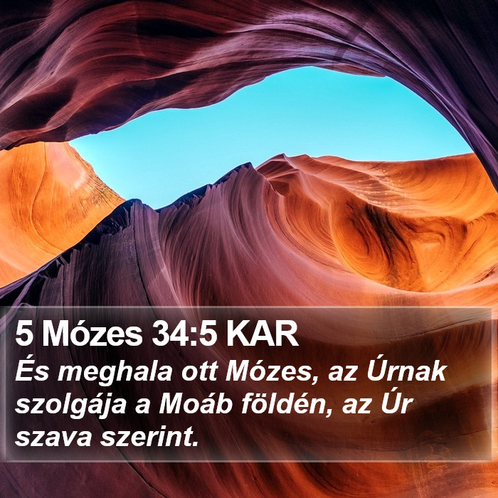 5 Mózes 34:5 KAR Bible Study