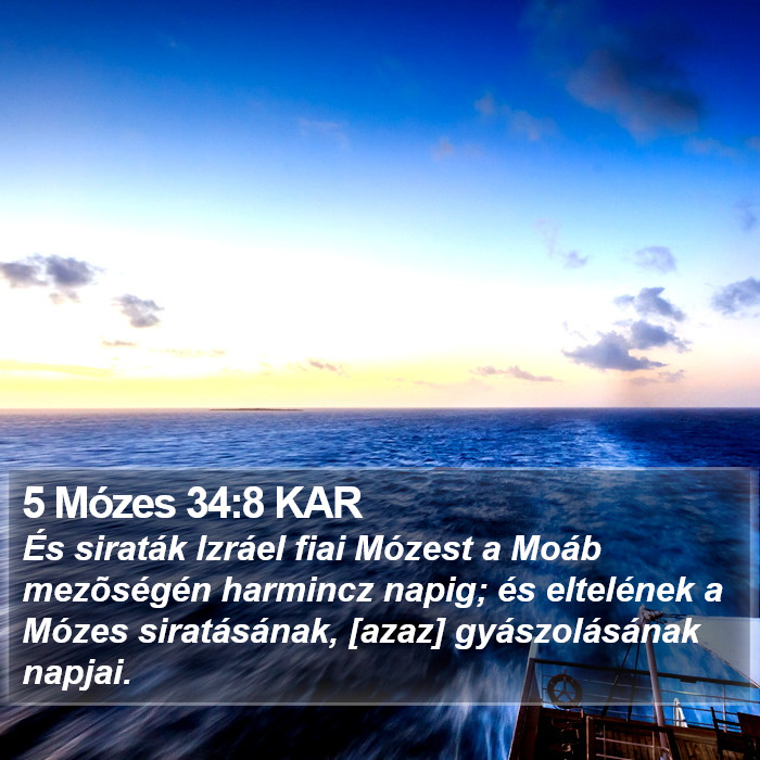 5 Mózes 34:8 KAR Bible Study