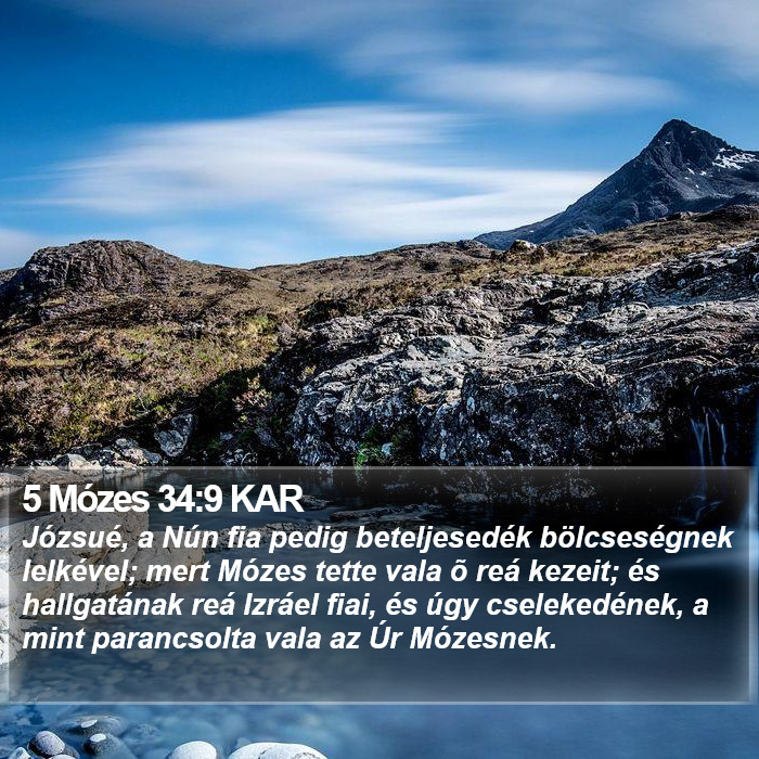 5 Mózes 34:9 KAR Bible Study